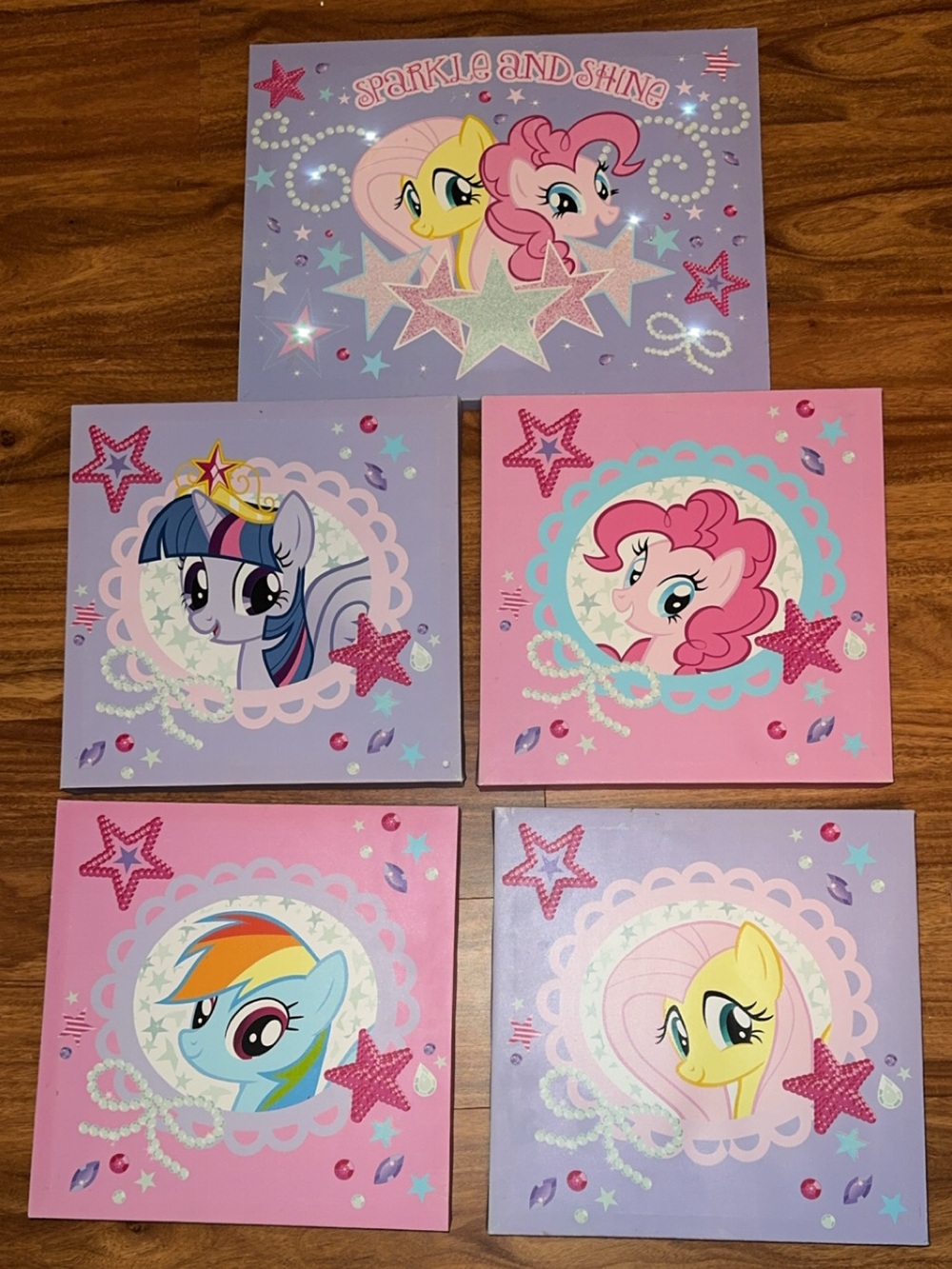 My Little Pony Pink & Purple Character Wall Canvases